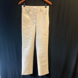 Wilfred size 6 Cream Straight-Leg faux leather Jeans